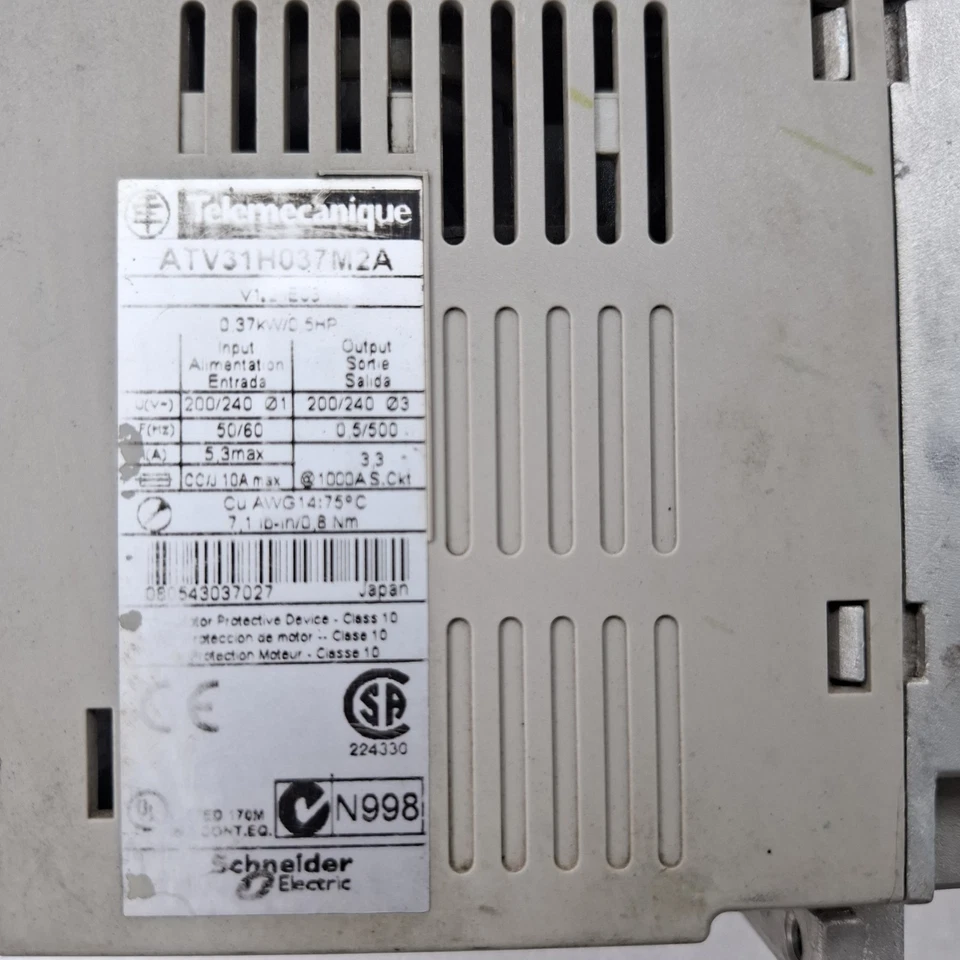 TELEMECANIQUE ALTIVAR 31 ATV31H037M2A 0.37kW 0.5HP